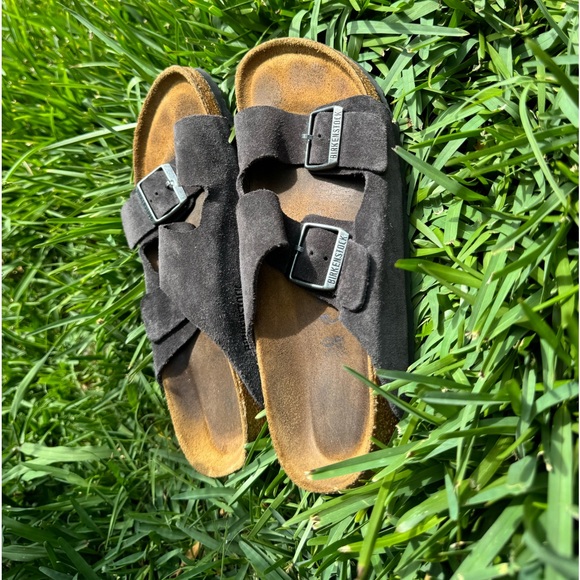 BIRKENSTOCK ARIZONA SOFT FOOTBED Suede Velvet Grey size 40 US 9.5 - Picture 11 of 13